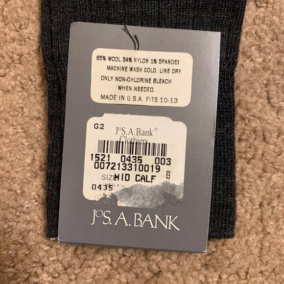 Jos. A. Bank Men’s Mid Calf Merino Wool Socks (Size 10-13) - Picture 6 of 7